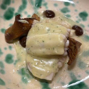 Skate with pil-pil sauce