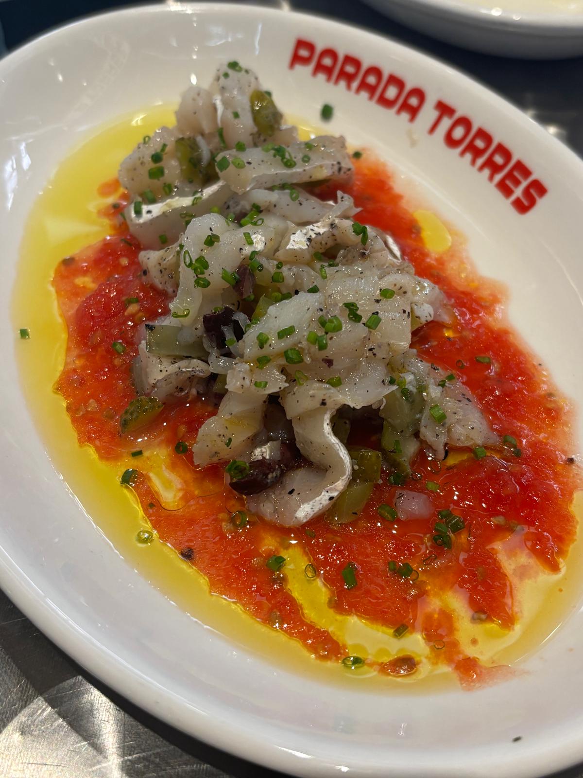 Esqueixada de bacalao (Catalan Salt Cod Salad)